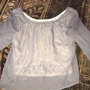 Gray Sheer Blouse